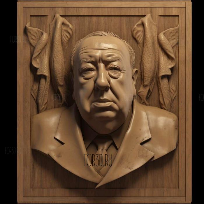 Alfred Hitchcock 1 stl model for CNC